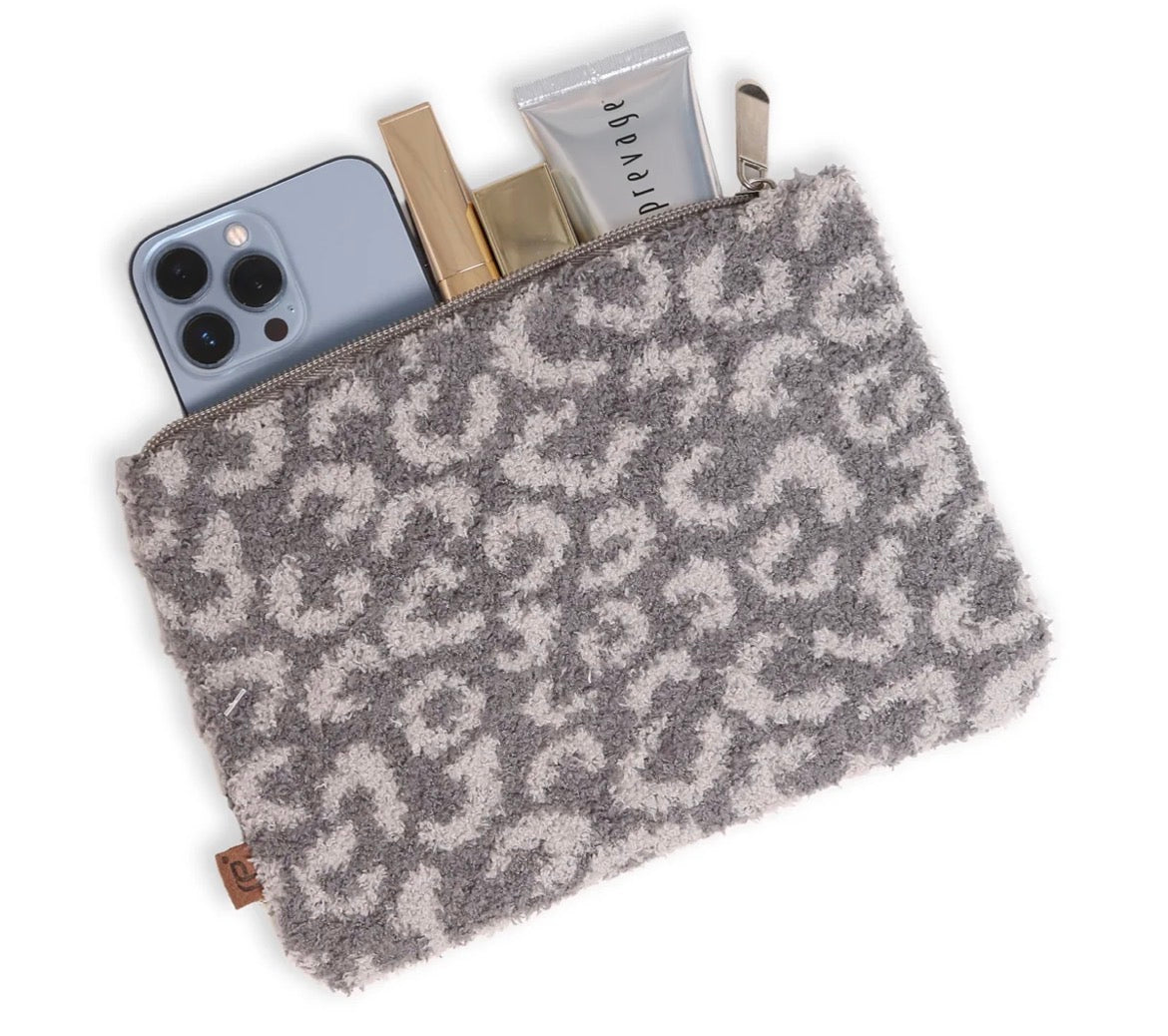Ultra Soft Cheetah Cosmetic Bag