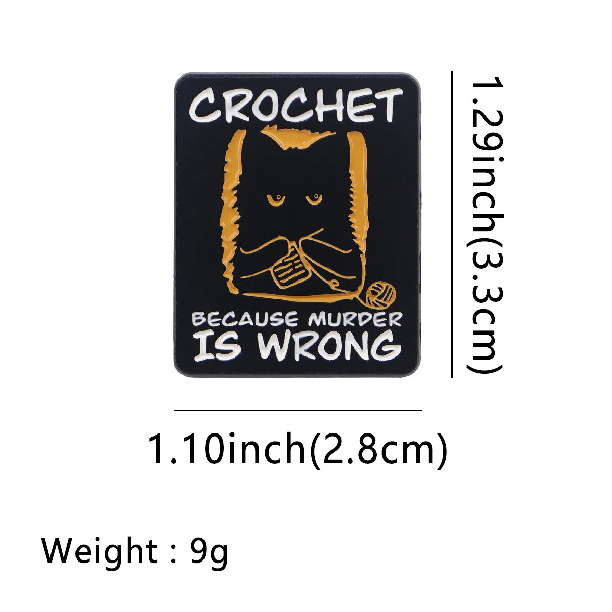 Crochet Because Murder is Wrong Pin
