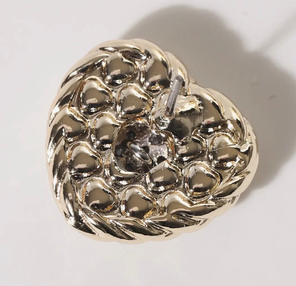 Paved Heart Earrings