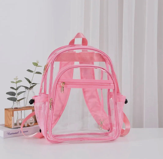 Pink Clear Baddie Backpack