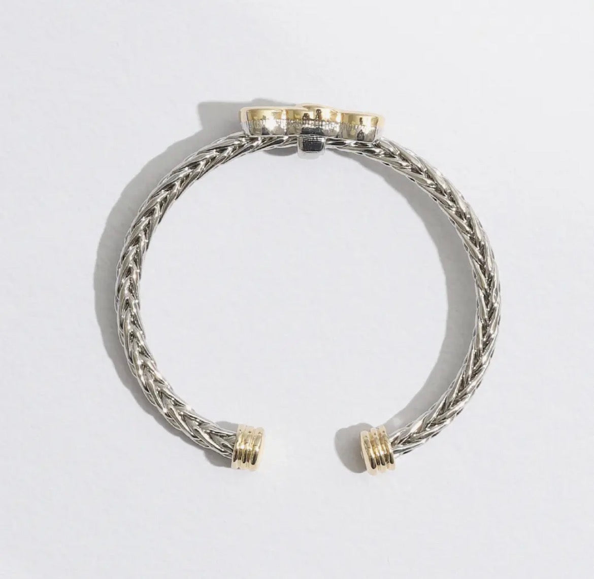 Double Heart Bangle