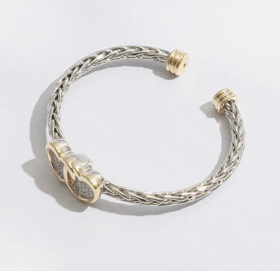 Double Heart Bangle