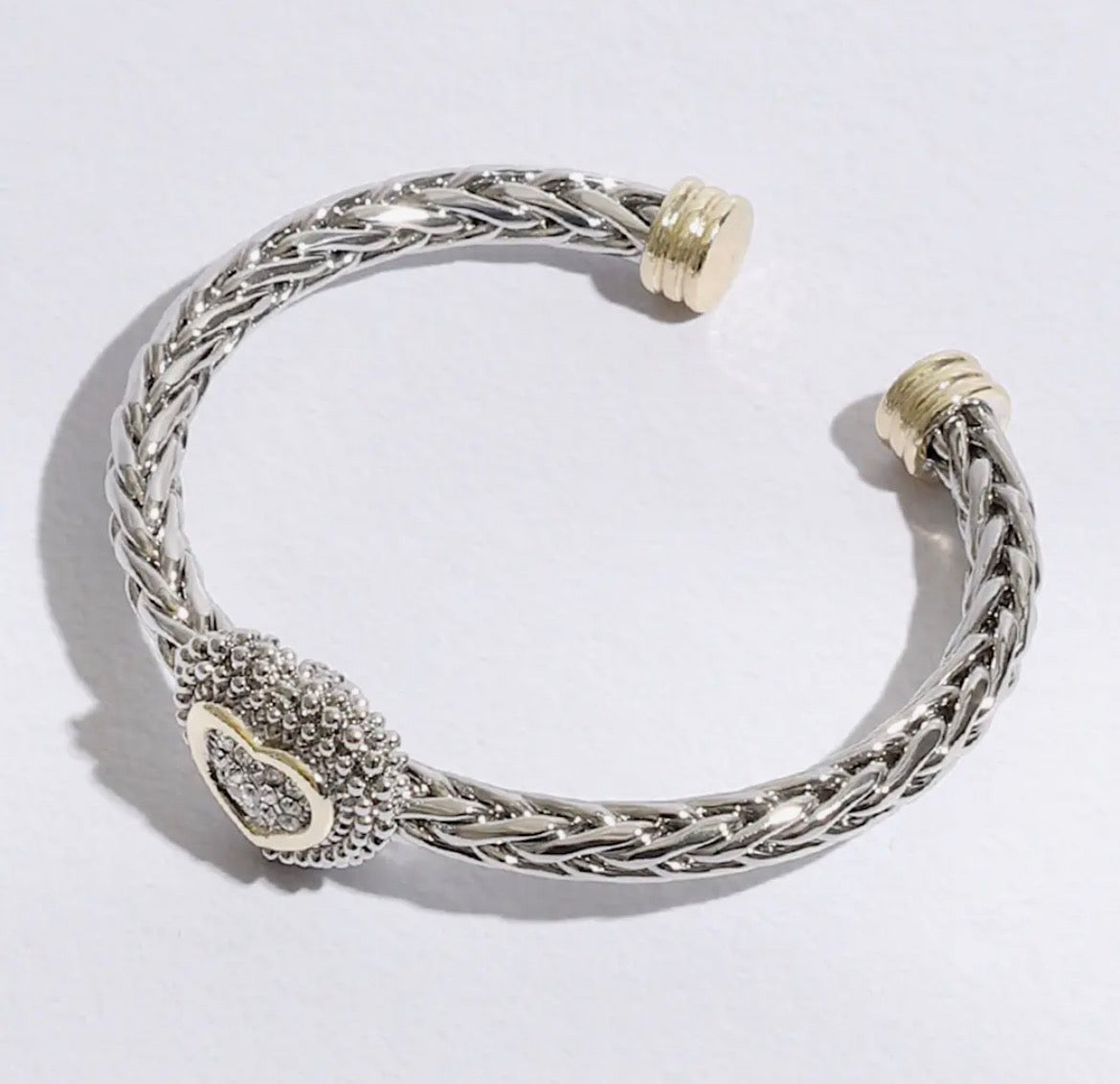 Braided Heart Bangle