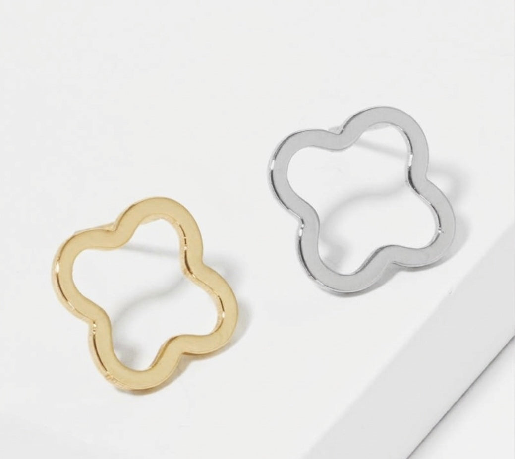Outlined Clover Earrings