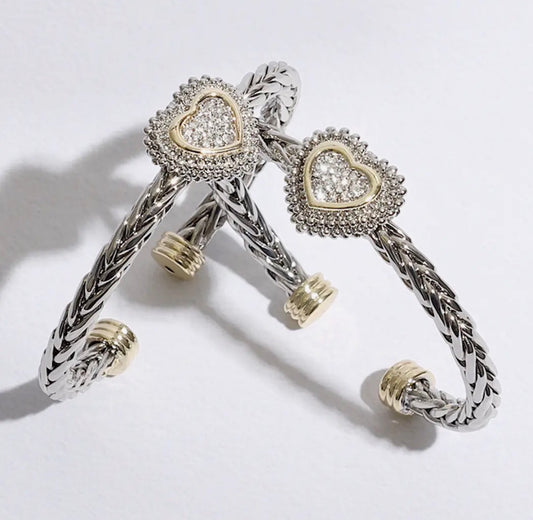 Braided Heart Bangle