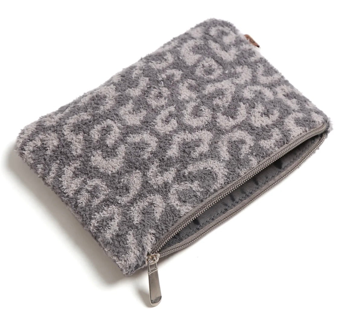 Ultra Soft Cheetah Cosmetic Bag
