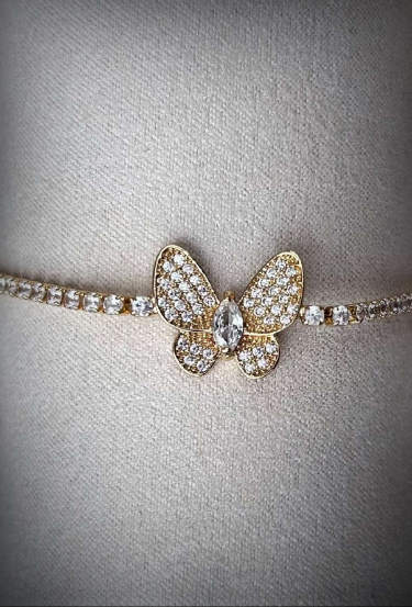 18k Plated Butterfly Bracelet