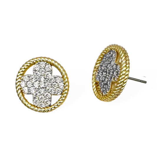 Diamond Paved Rope Earrings