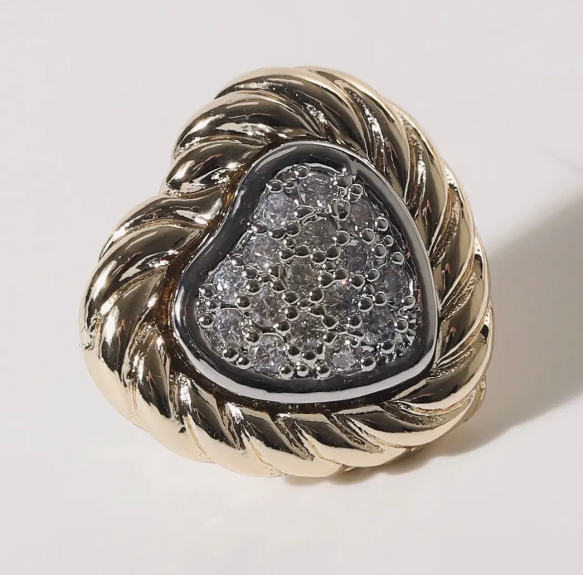 Paved Heart Earrings