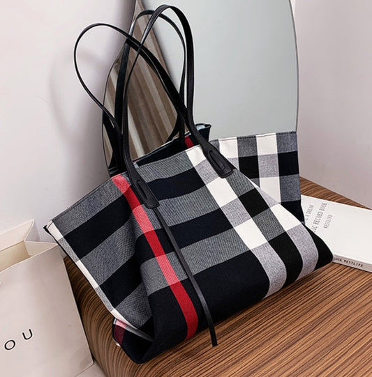 Plaid Baby XL Tote