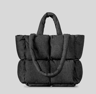 Denim Puffer Tote