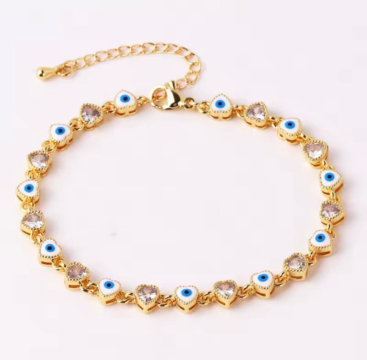 18k Gold Dipped Evil Eye Bracelet