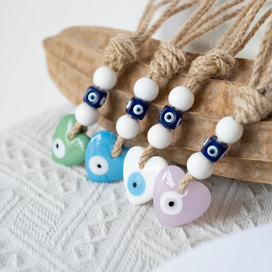 Evil Eye Rope Keychain