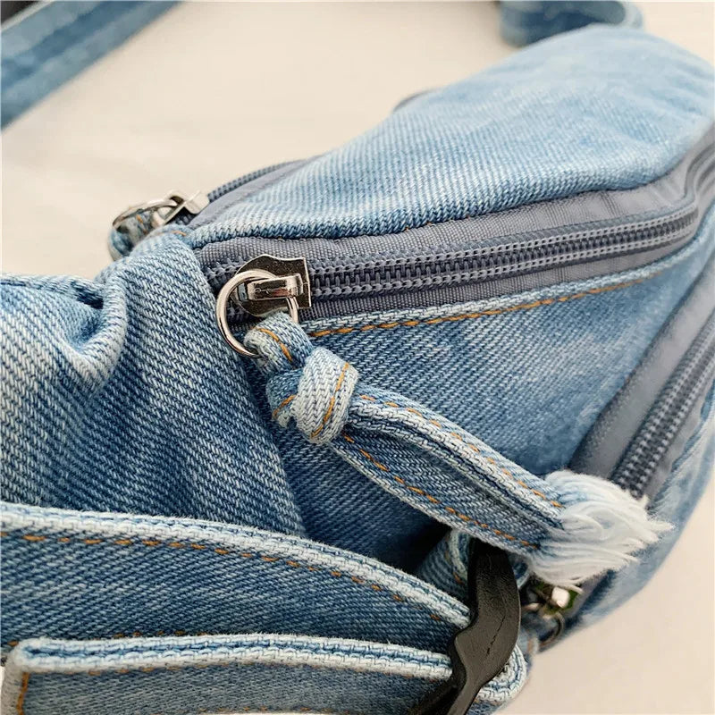 Denim Fanny Pack Inspired Crossbody