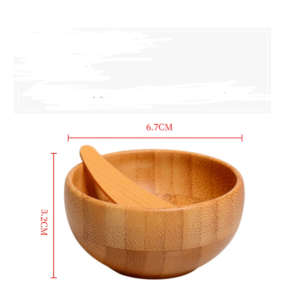Bamboo Face Mask Mixing Bowl Set