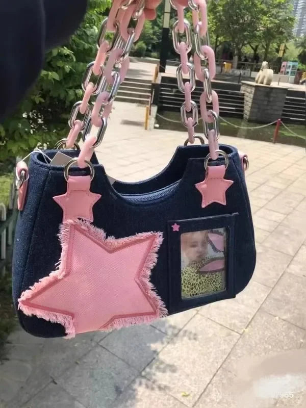 Star Denim Tote