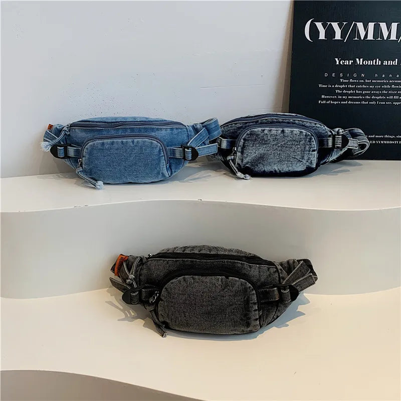 Denim Fanny Pack Inspired Crossbody