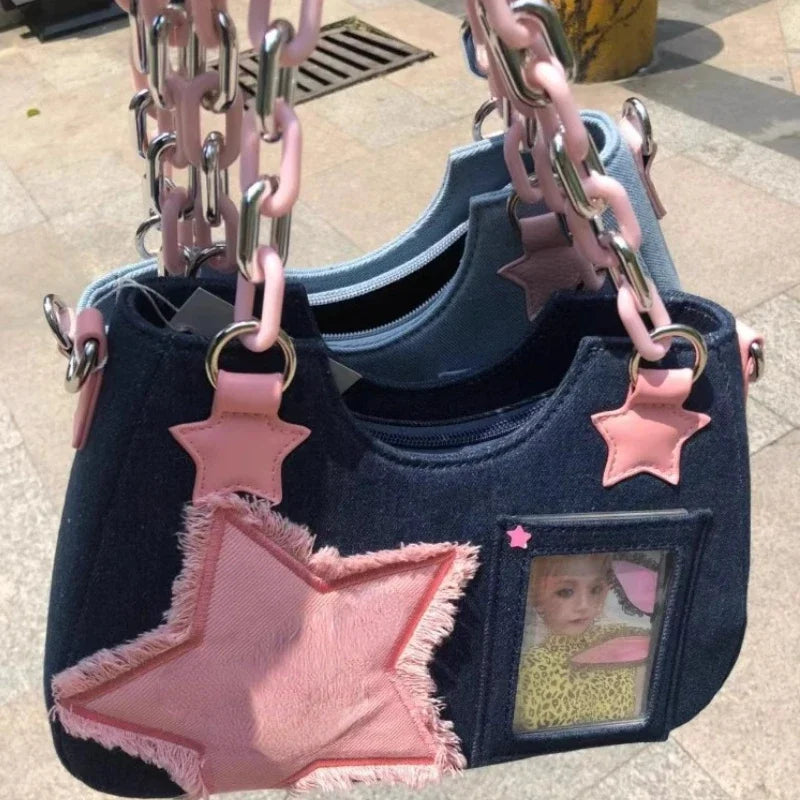 Star Denim Tote