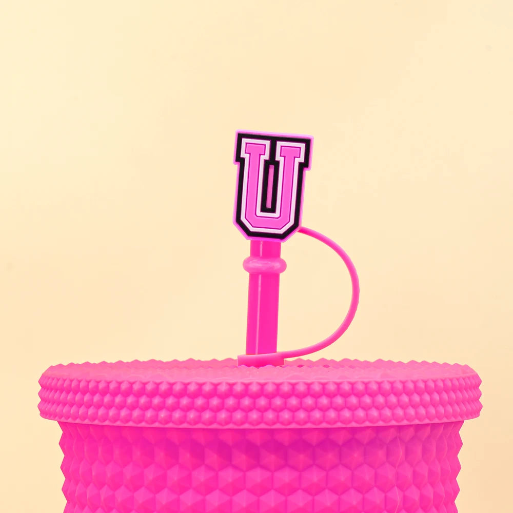 Letter Straw Caps/Topper/Cover